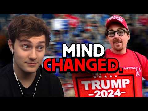 MAGA bro STUNNED When His Mind Changes During The Debate