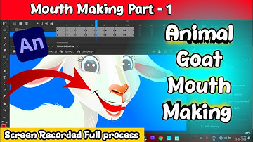 Goat Character mouth Making part-1 Adobe Animate cc | how to do characters tracing in animate cc