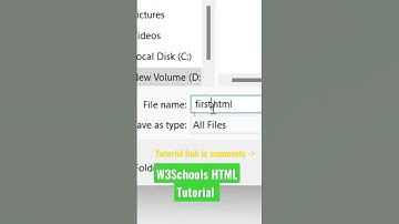 Save HTML file | W3Schools HTML Tutorial #w3schools #html #htmlcss #webdevelopment #shorts