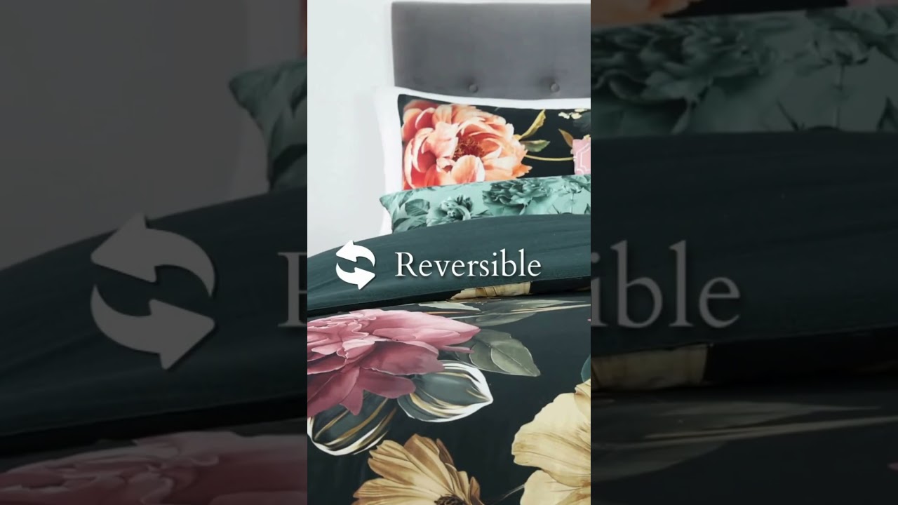 Bebejan Botanical Birds Comforter Set | Luxury Reversible Bedding with 100% Cotton Sateen ✨