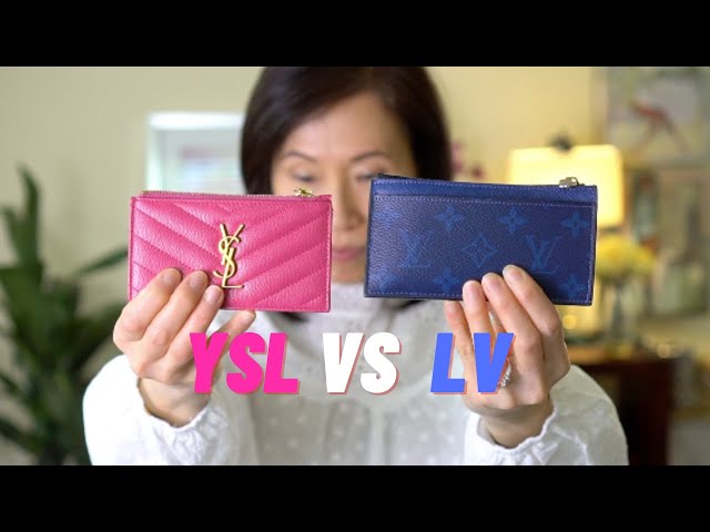 COMPACT WALLET COMPARISON 🤗 Louis Vuitton Rosalie vs. YSL Fragments Card  Case