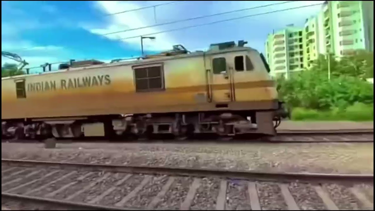 The Indian Railway with power full WAP 7 