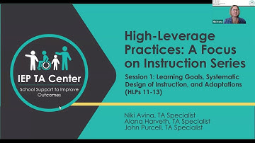 High-Leverage Practices: A Focus on Instruction Series Session 1