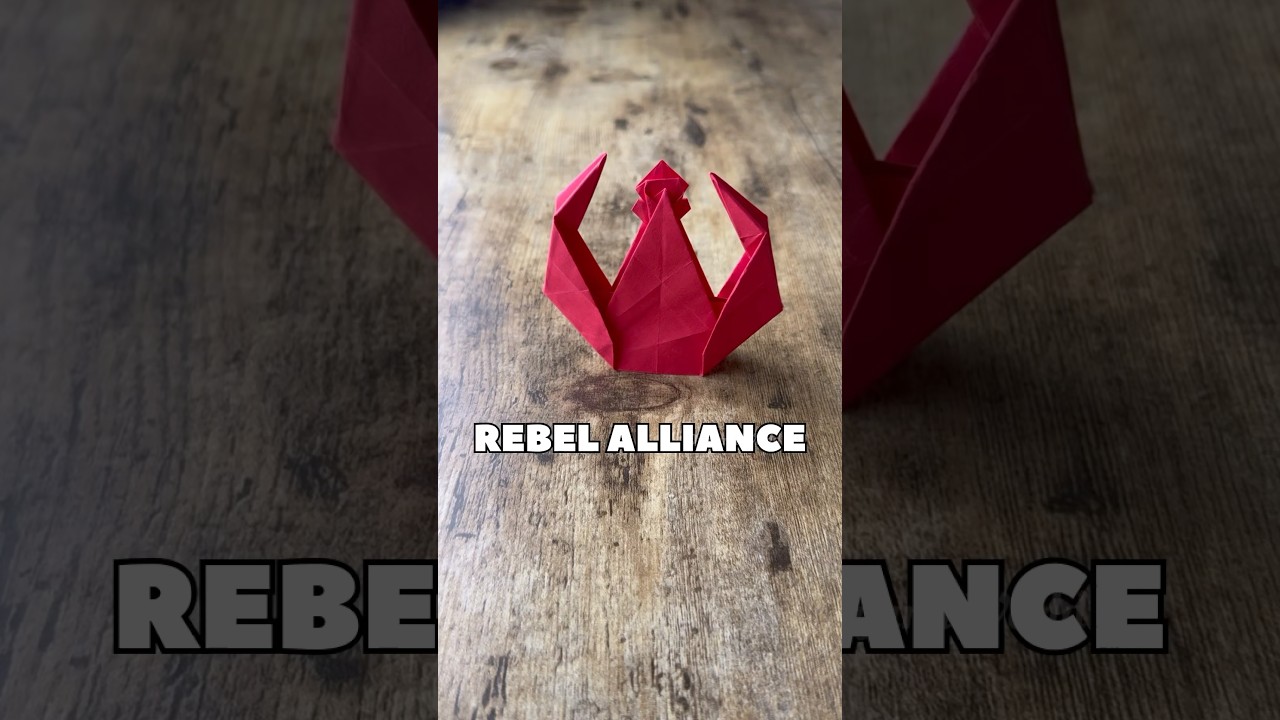EASY ORIGAMI REBEL ALLIANCE SYMBOL FROM STAR WARS TUTORIAL | DIY REBEL ALLIANCE LOGO FROM PAPER ART