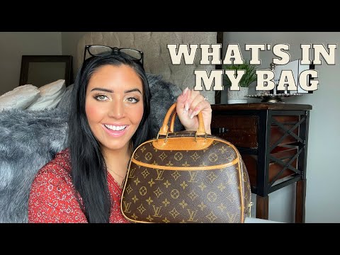 WHAT'S IN MY BAG 2021  LOUIS VUITTON MONOGRAM TROUVILLE..*REDO