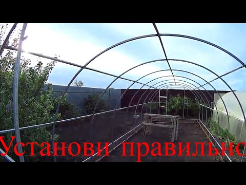 Правильная подготовка, установка теплицы от порывов ветра.