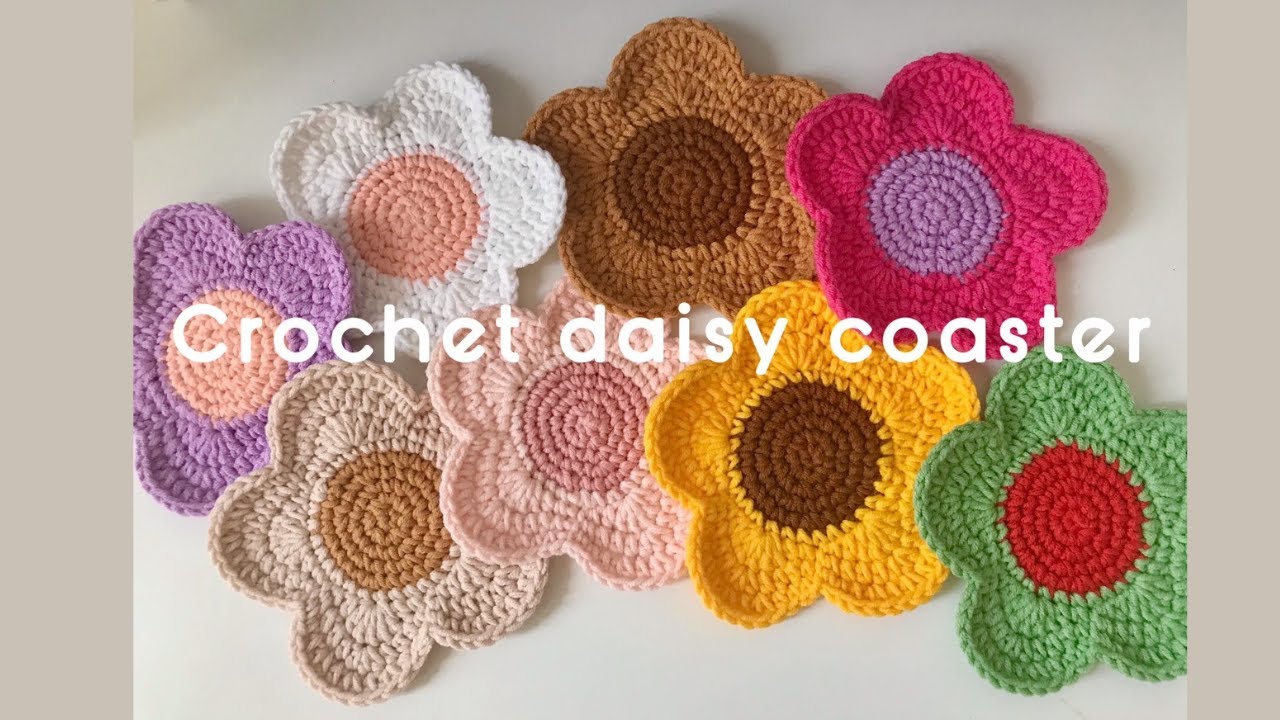 [ENG] Móc lót ly, cốc bông hoa cho người mới bắt đầu l Crochet cup coaster | Beginner friendly