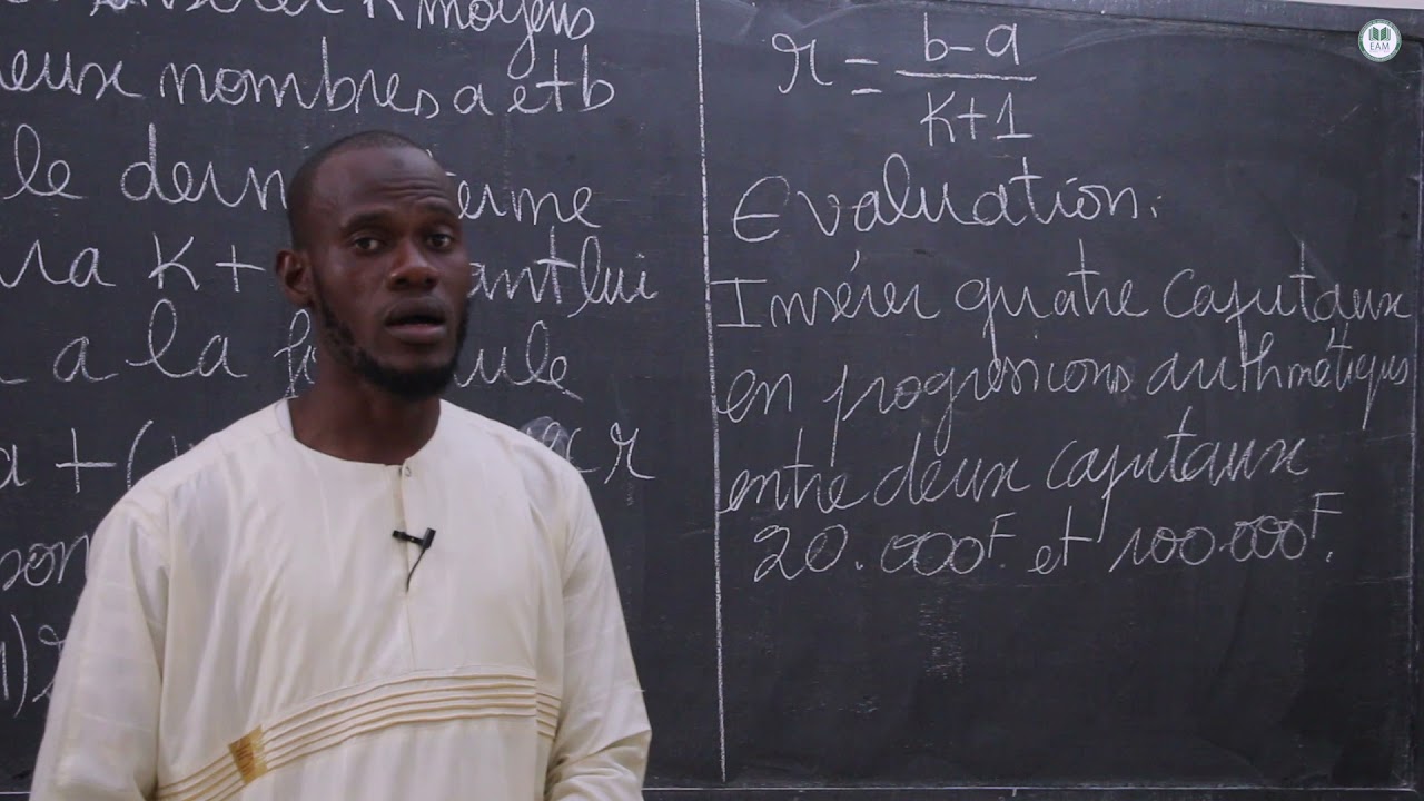 Cours - T science économie - Mathématique :Progression arithmétique et géométriques /Fin /Mr.KONE