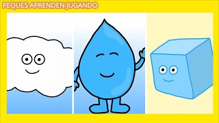 Estados del agua para niños Líquido, sólido, gaseoso Video de Peques  Aprenden Jugando - thptnganamst.edu.vn