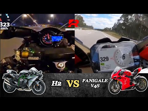 Kawasaki Ninja H2 🆚️ Ducati Panigale V4S | Acceleration & Top Speed 🔥🔥