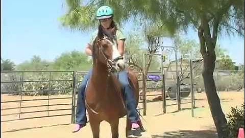 Wyatt at the mounting block