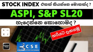 How ASPI, S&P SL20 are Computed? | STOCK INDEX එකක් කියන්නෙ මොකක්ද?| ASPI, S&P SL20 හැදෙන්නෙ කොහොමද?