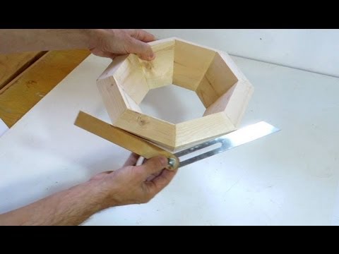 Splayed miter angle calculations and gluing - YouTube