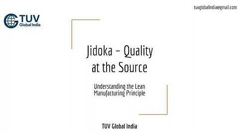 Jidoka Training || Free Certificate || TUV Global India