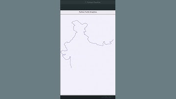 Creating an Indian Map with Flag 🇮🇳 | Turtle Graphics Tutorial #shorts