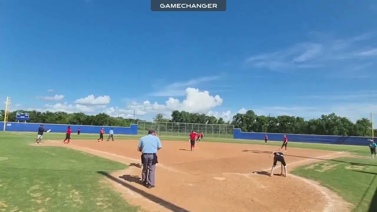 Jocelynn Wall (2028) highlights.  Audrey Henry (2026) highlights (Pitcher- Catcher Double Play)