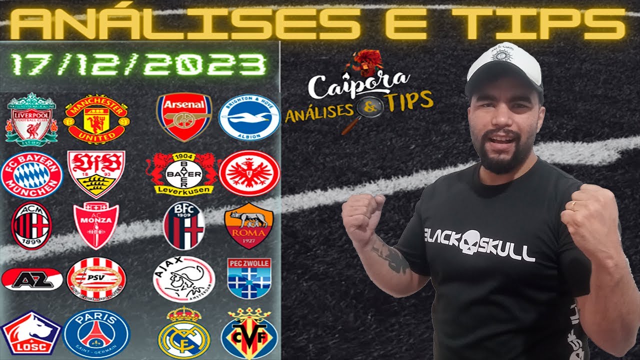 PALPITES DE FUTEBOL PARA 17 12 2023 (DOMINGO) 27 JOGOS + BILHETE PRONTO  Caipora Análises e TIPs 