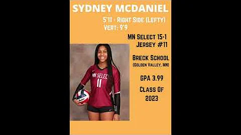 Sydney McDaniel - RS Hitter Class of 2023 - 15-1's...