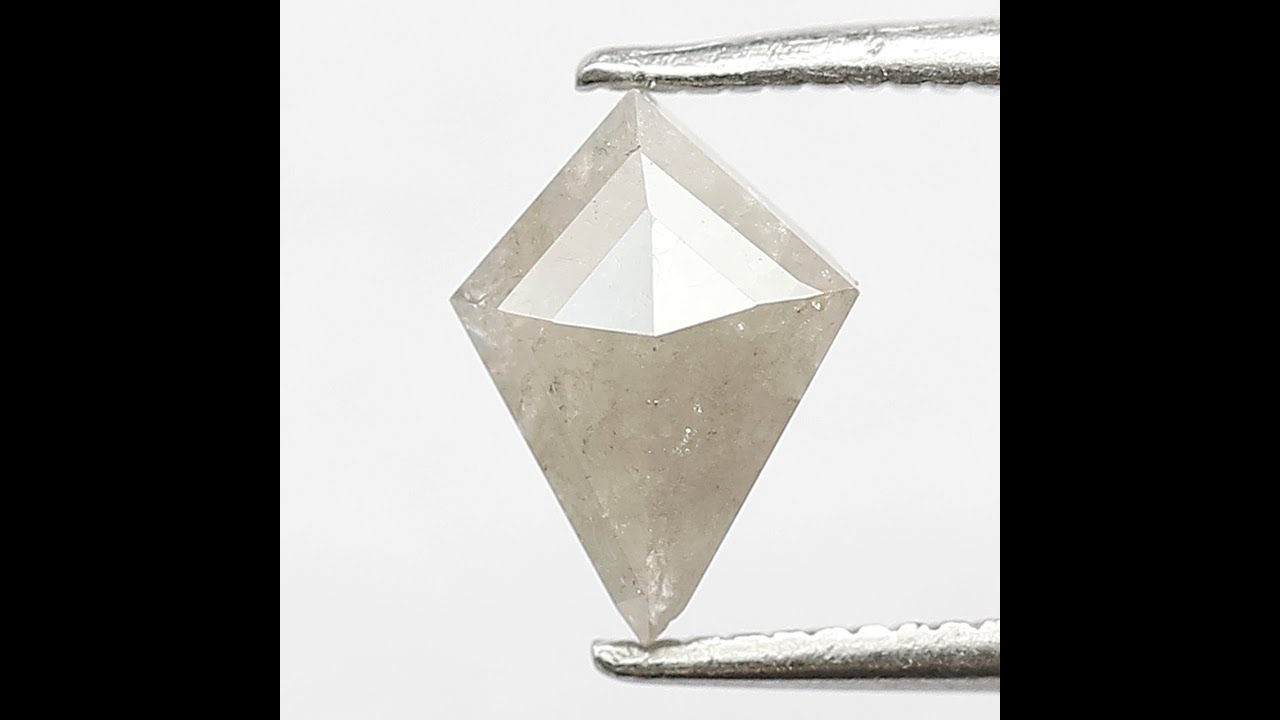 0.92 CT Kite Shape Salt and Pepper Diamond: Misty Grey Loose Diamond