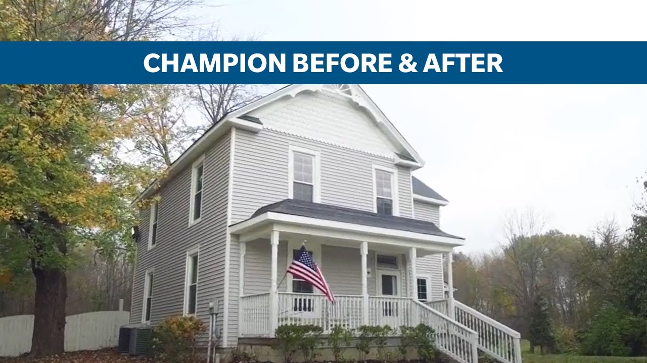 Replacement Vinyl Windows Before and After