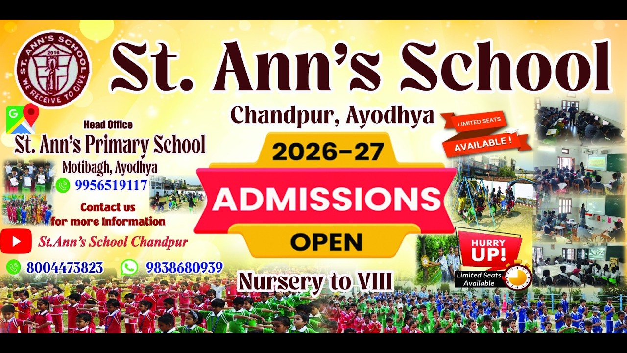 Why Choose St. Ann’s School, Chandpur, Ayodhya?