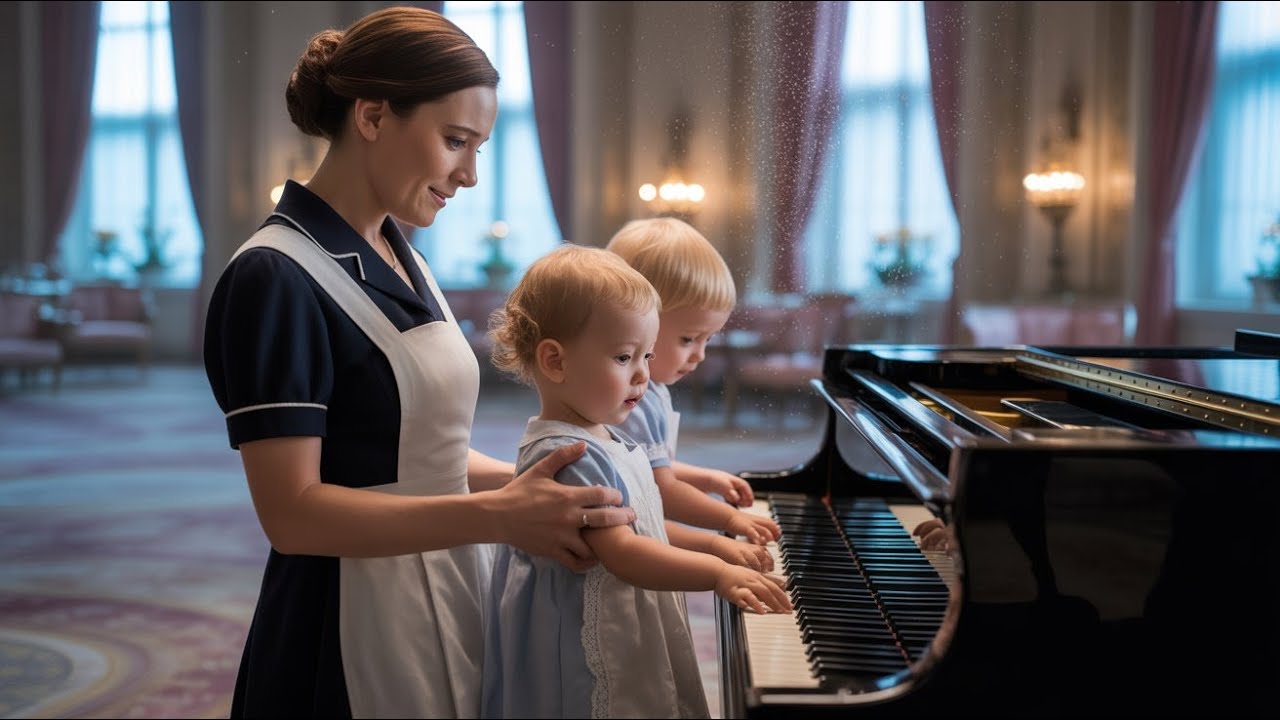 The Most Beautiful Piano Surprise From a Maid and Her Twins...