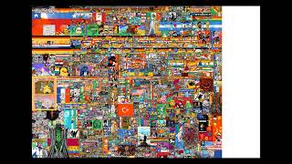 r/Place Full resolution timelapse 4k (Days 2-5)