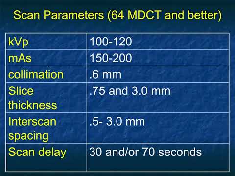 MDCT Evaluation of