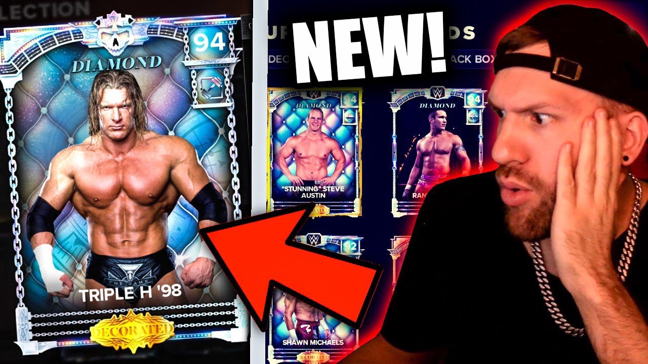 *NEW* Decorated Packs & Cards! WWE2k23 My Faction Content Review | 1998 Triple H Alt Attire!?
