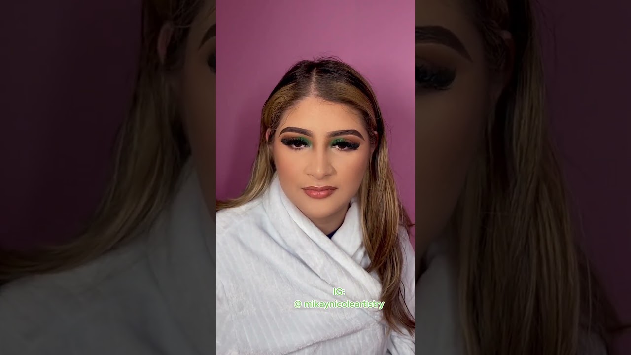 Prom look with a pop of color 