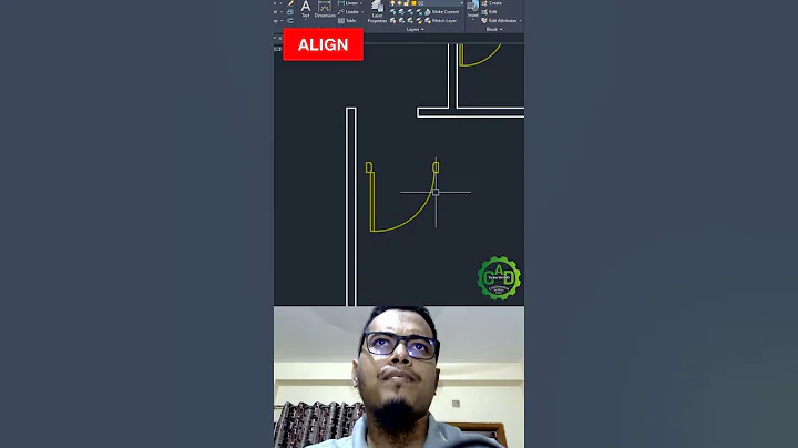 Align with Scaling a door in AutoCAD #tutorial #civilengineering #cadsoftware #autocad