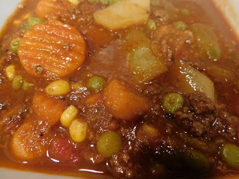 Easy Hamburger Soup..Mighty Fine