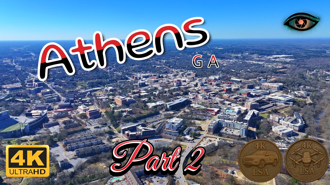 Drive and Fly in 4k-Athens, GA Part 2 Chill/ Travel / Inspirational / Piano / Uplifting /Relax