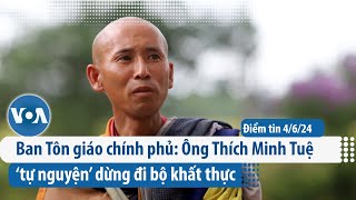 Ban Tôn giáo chính phủ: Ông Thích Minh Tuệ ‘tự nguyện’ dừng đi bộ khất thực | Điểm tin VN | VOA