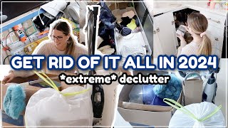 THROWING EVERYTHING I OWN OUT IN 2024 \/ Decluttering, Organizing, \& Cleaning! Whole House Declutter
