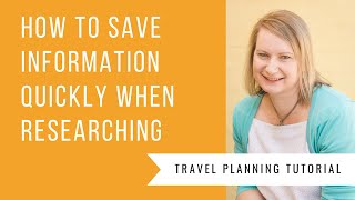 Saving info quickly using your toolbar