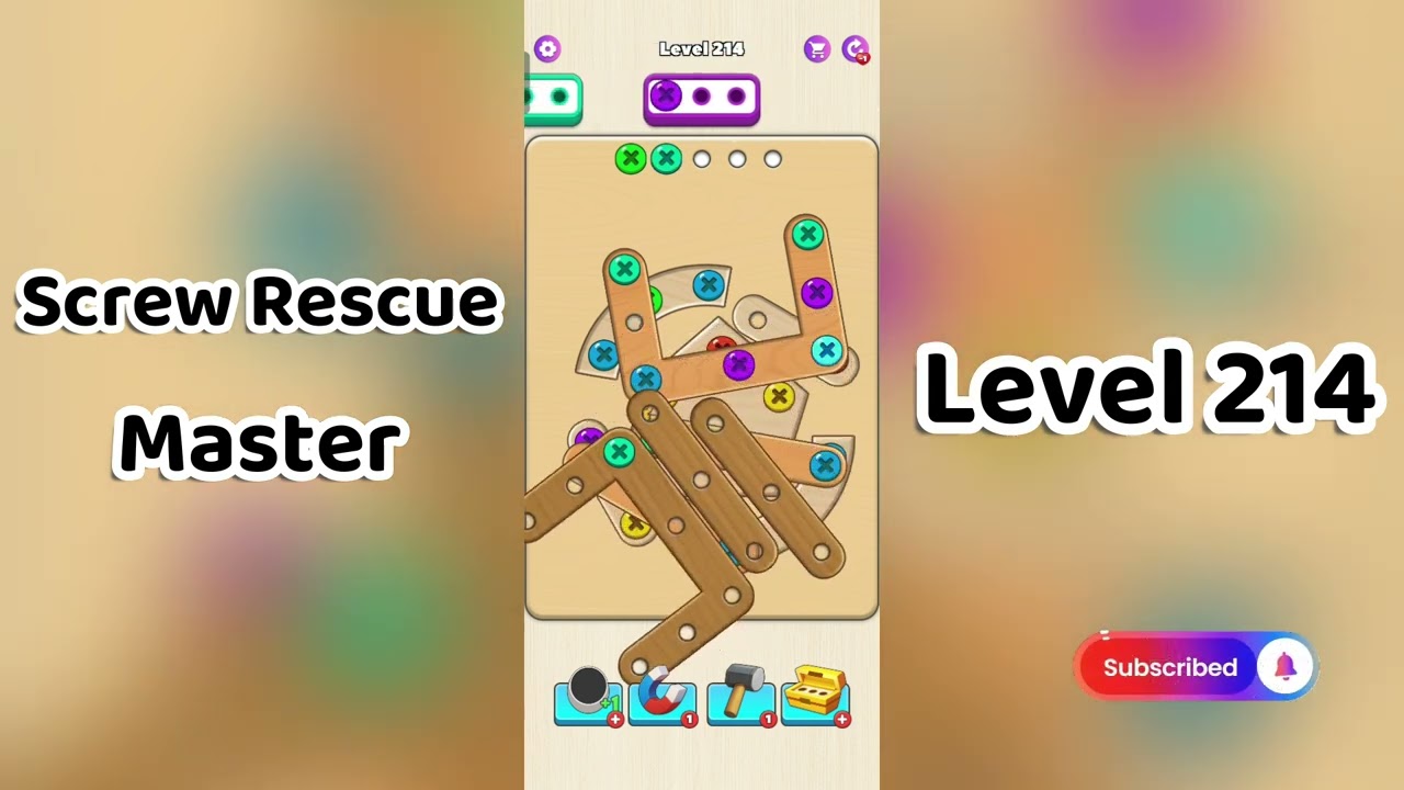 Screw Rescue Master Level 214 Walkthrough 🔩🧩 | Go Answer