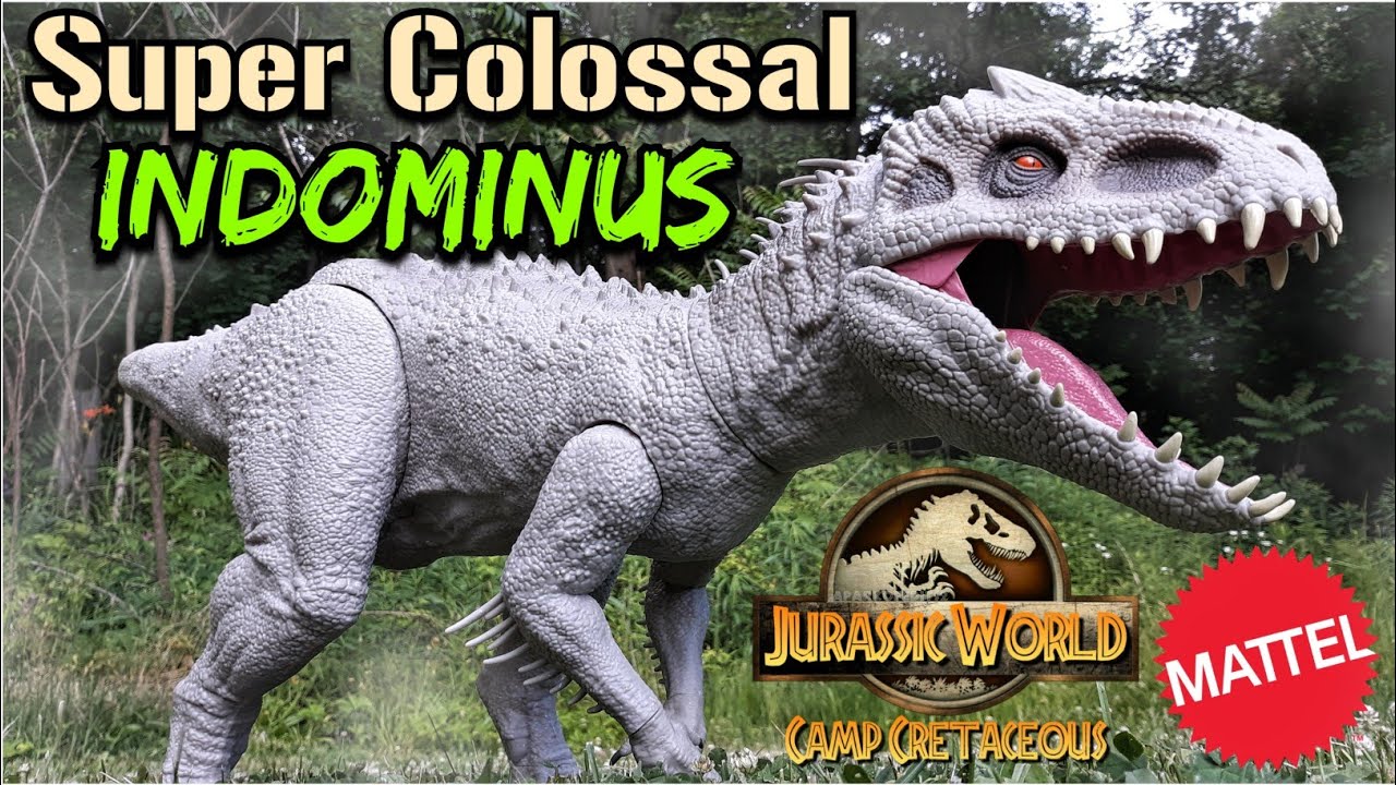 Jurassic World Dominion Large Dinsoaur Toy Super Colossal Indominus Rex  Dino Fun