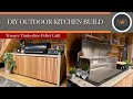 Diy outdoor kitchen build  traeger timberline grill  concretion worktops