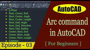 Arc command in AutoCAD || Arc command || #autocad #cad