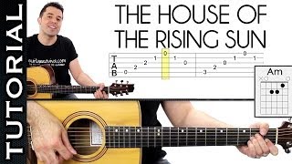 Vignette de la vidéo "Como tocar House Of Rising Sun ( La Casa Del Sol Naciente) en guitarra arpegios y acordes"