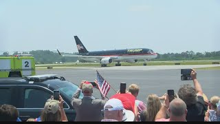 Trump arrives in Georgia to speak publicly for first time since federal indictment