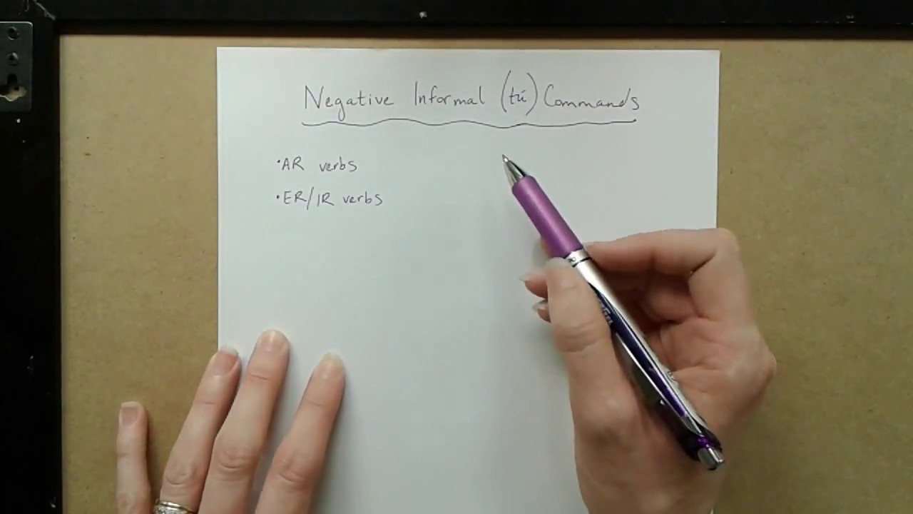 Negative Informal/Tú Commands in Spanish