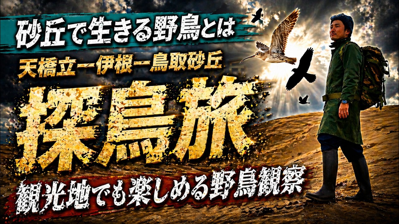 【72天橋立ー伊根ー鳥取砂丘の野鳥】THE観光地が野鳥天国すぎた。環境に適応し生き抜く野鳥の姿をとらえた！