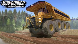 Spintires:MudRunner - Giant Goliath Truck Test on a Difficult Track