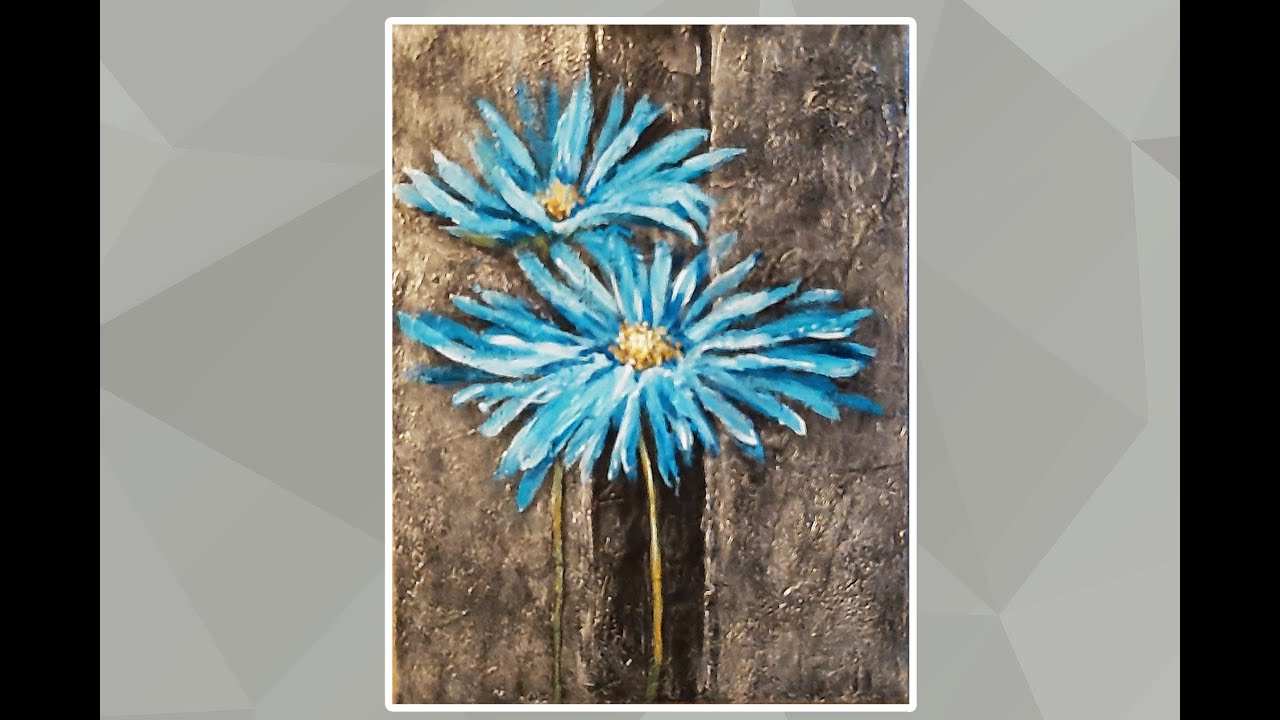 Very Easy Flowers Textured Acrylic Painting Tutorial For Maxresdefault