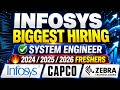 Infosys Biggest Hiring | Capco, Zebra Mega Hiring For Freshers