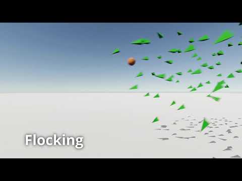 Unity3D - Boids - Moving target with Flocking behaviors