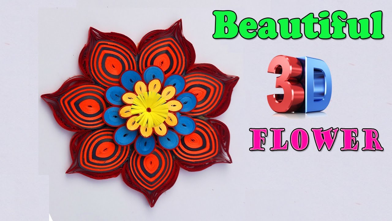 Paper Quilling Flower/ Advance 3D Quilled Flower /  Paper Quilling Art