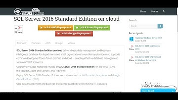 SQL Server 2016 Standard Edition with IIS on Win Server 2012-Deploy on Azure,AWS and Google Cloud